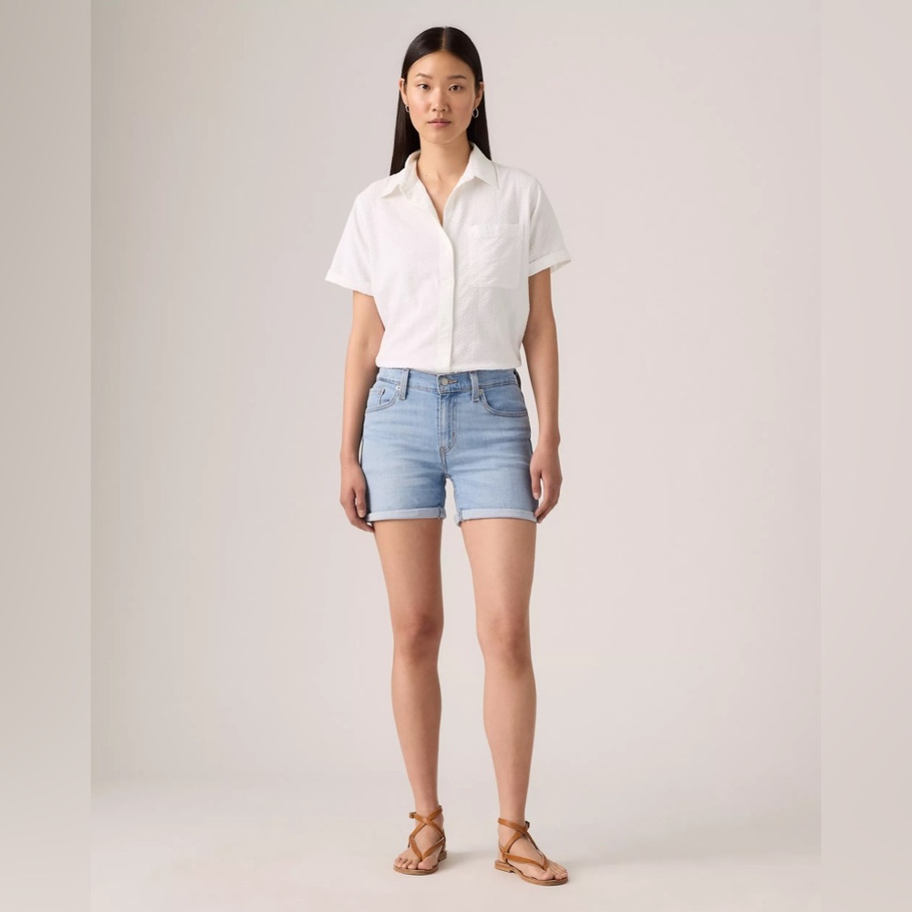 Levi's Light Blue Jean Shorts for Women